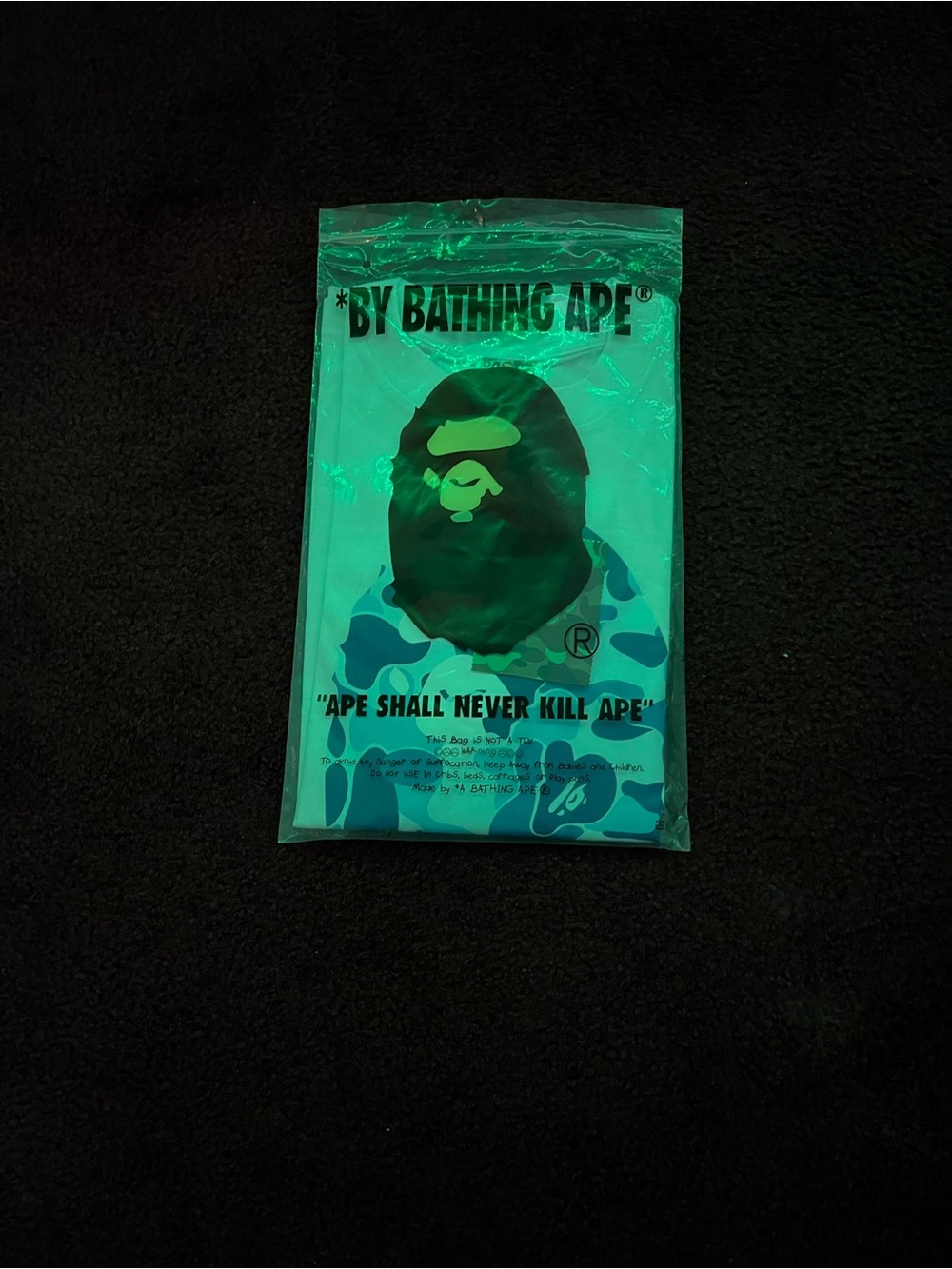 White and Blue Bathing Ape "BAPE" Shirt